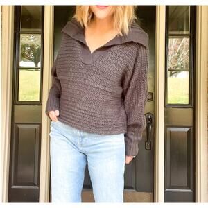 Gray Collared Sweater